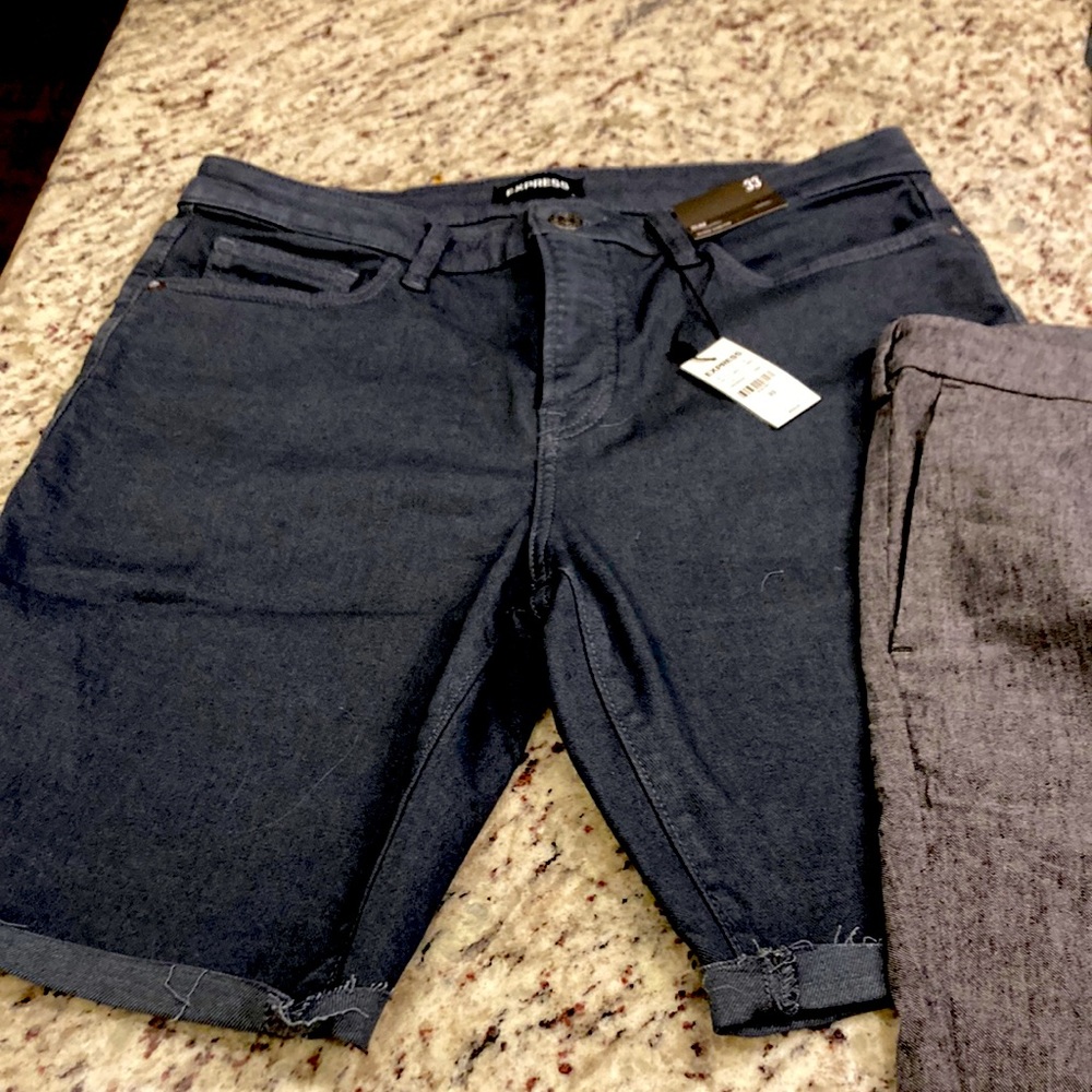 Express NWT mens dark gray shorts